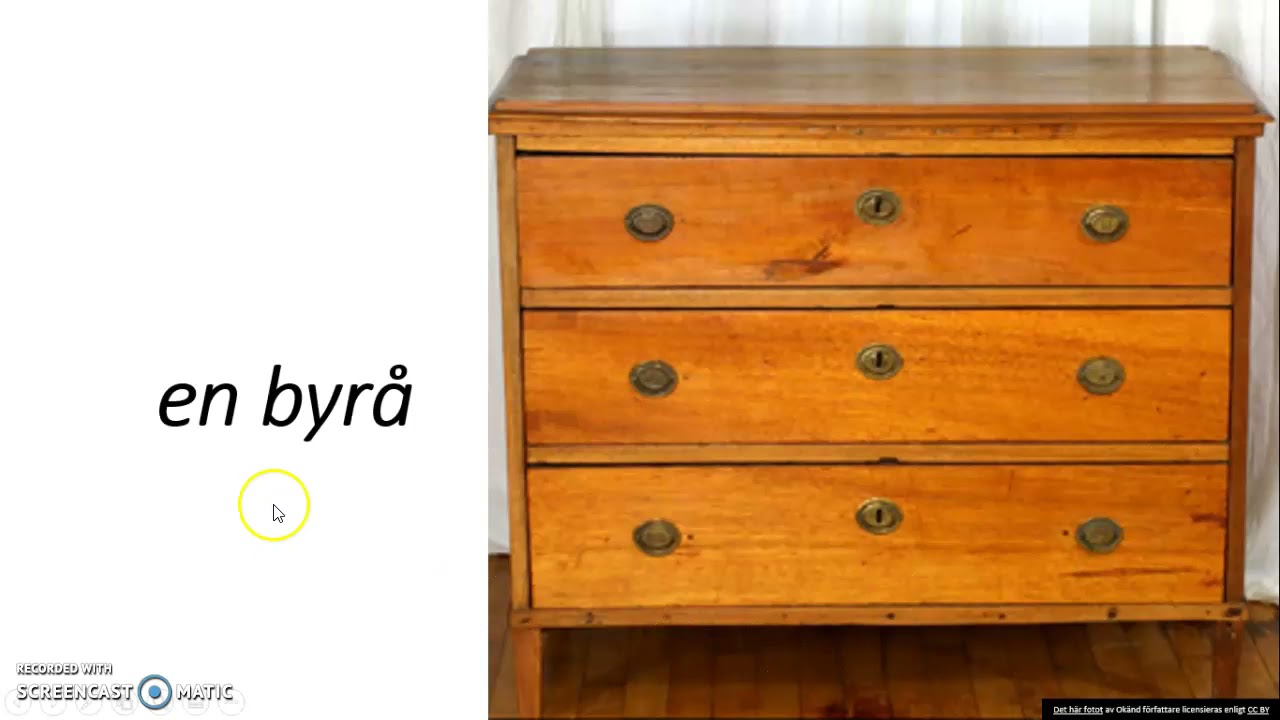 Tema Bostad ordlista tredje veckan Möbler