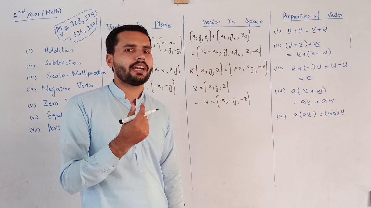 2nd year Math, Ch#7, Lec8, (Vector in plan and space)