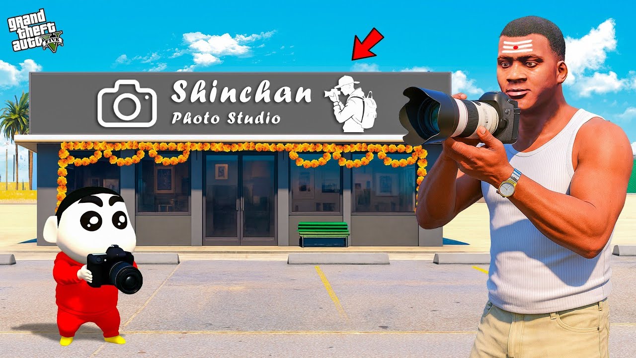 Shinchan & Franklin Become a Photographer and Build Studio in Gta 5 