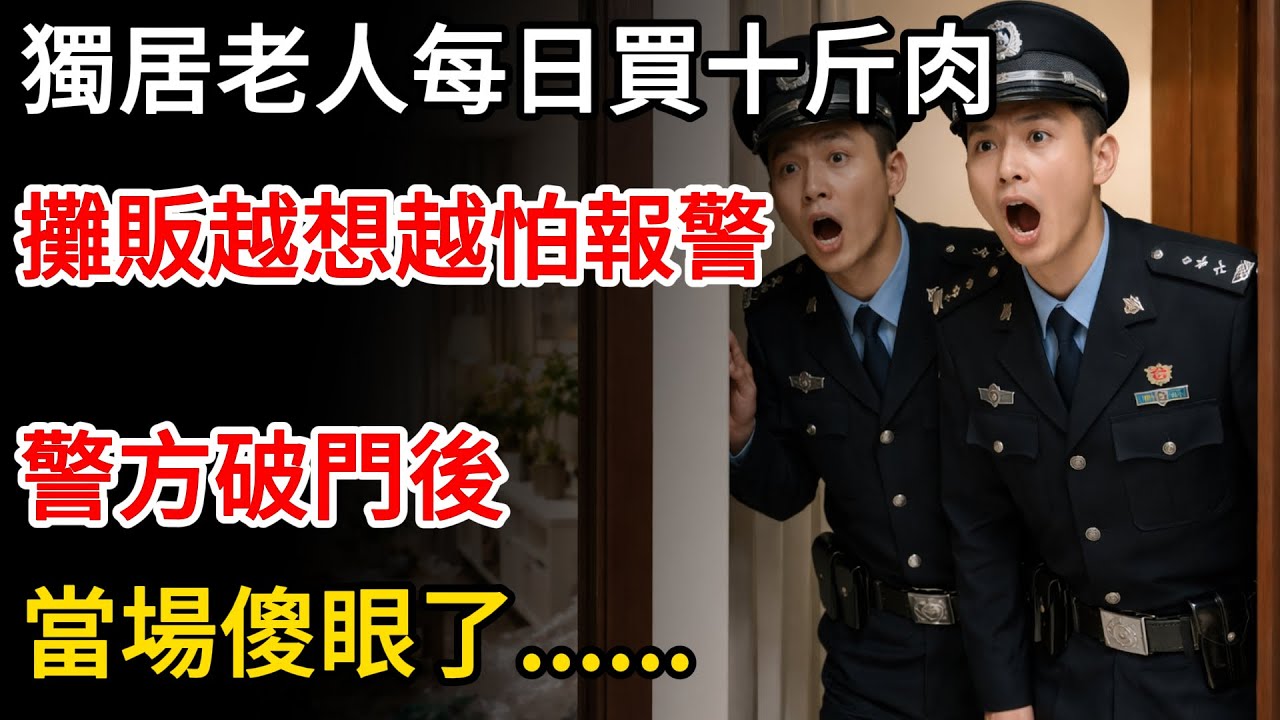 獨居老人每日買十斤肉，攤販越想越怕報警，警方破門後當場傻眼了！