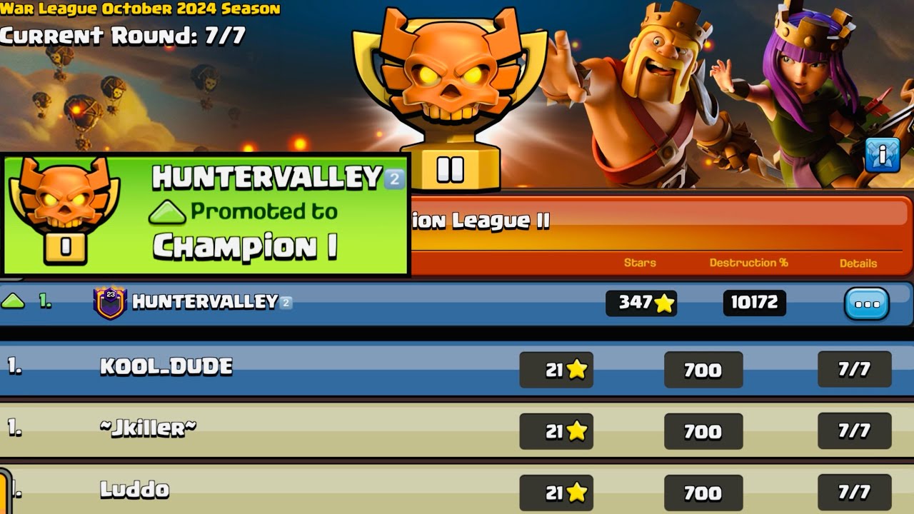 Perfect CWL with QC Lalo In Champion League 2 - Clash of clans