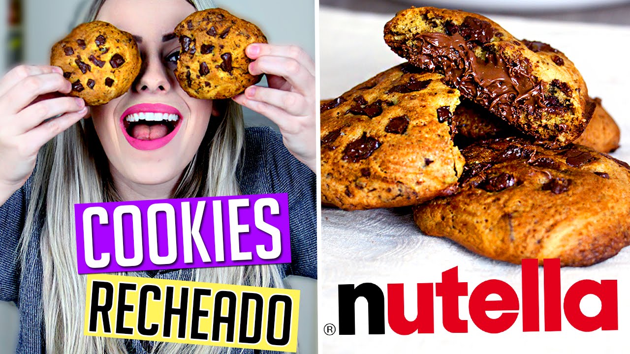 COMO FAZER COOKIES RECHEADO COM NUTELLA - VEDA30 | Amanda Domenico