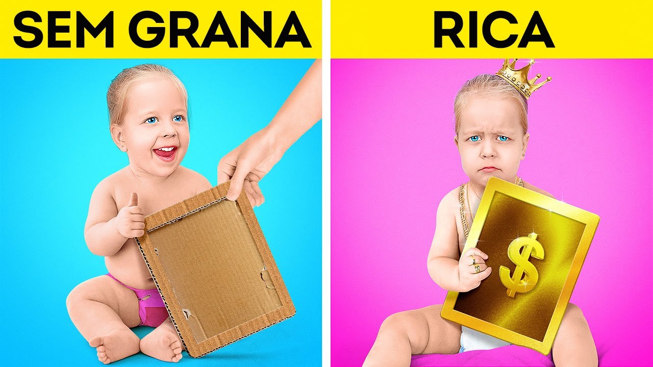 MÃE RICA x MÃE POBRE || Ideias DIY incríveis para pais habilidosos