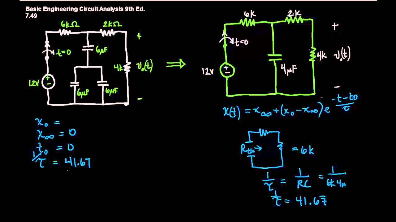 First Order Transient Circuit Analysis