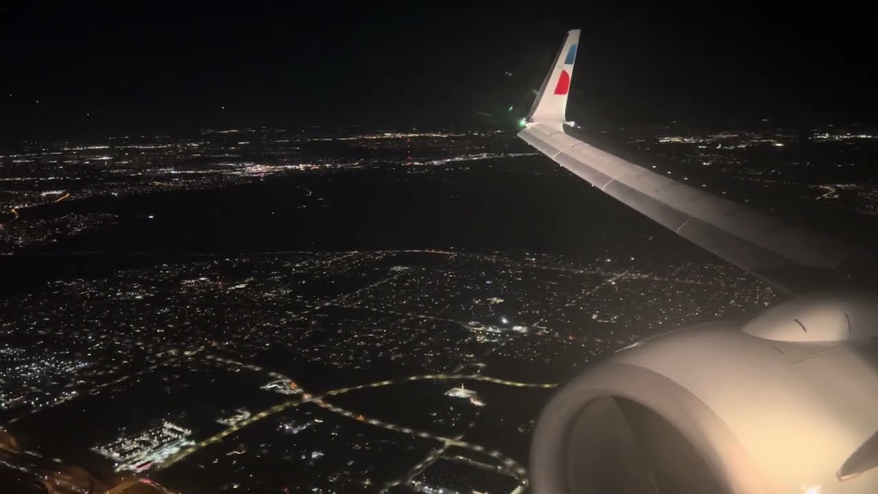 Gorgeously Lit DFW Landing | American Airlines Boeing 737NG ~ Dallas Fort Worth