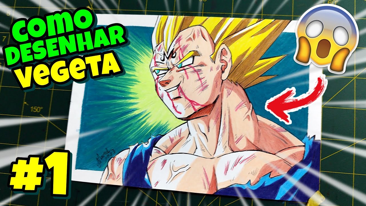Como desenhar o Vegeta ssj2 do Dragon Ball Z passo a passo #1