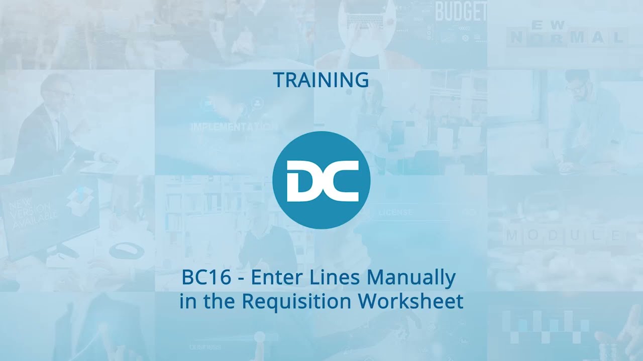Entering lines Manually in the Requisition Worksheet | Business Central Training Centre