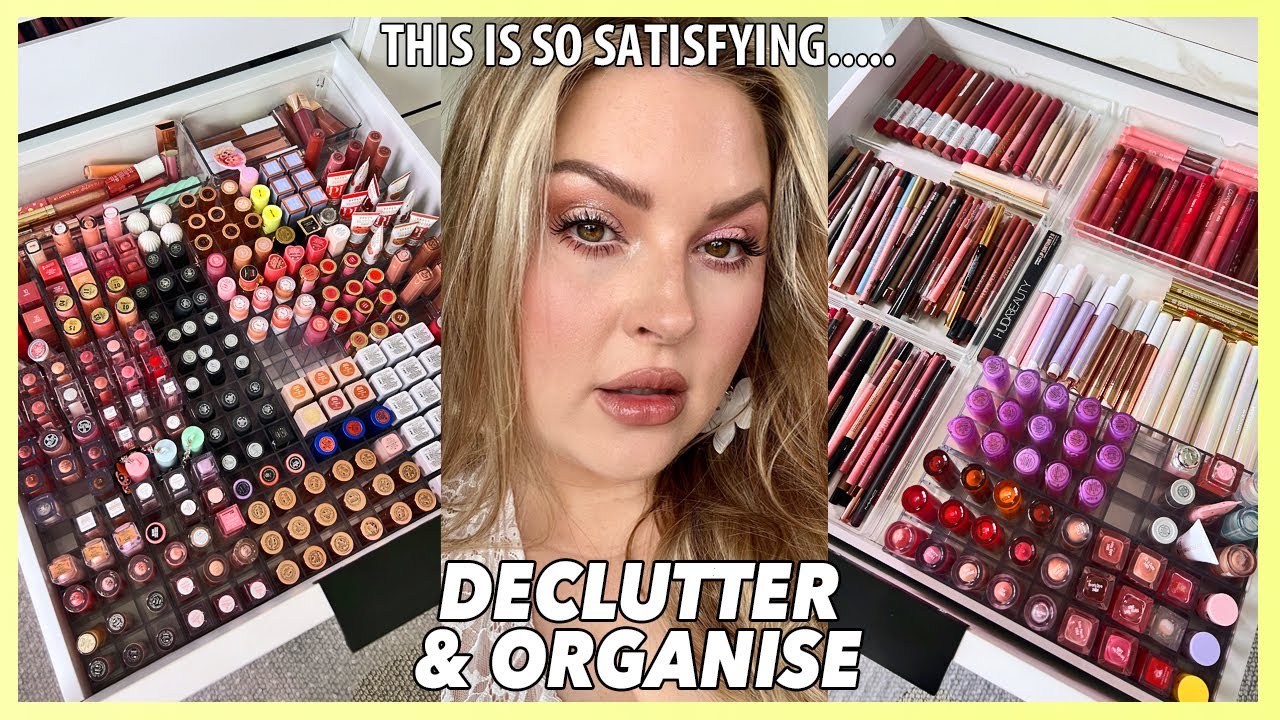 Declutter 🗑️ + AESTHETIC LIPSTICK ORGANISATION! 💄 Lip Pencils, Lipsticks, Lip Gloss & More!