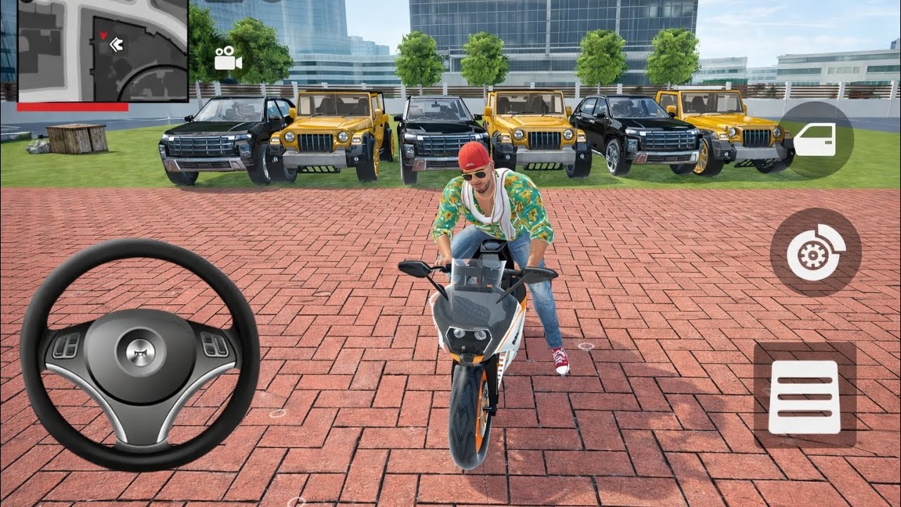 🪩 Franklin order by 3️⃣golden Mahindra Thar and 3️⃣ black Toyota 🪩 in Indian 🇮🇳 Theft auto simulator