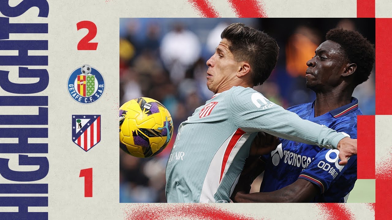 HIGHLIGHTS | Getafe 2-1 Atlético de Madrid | ⚽ Sørloth | 24/25 LaLiga - MD27