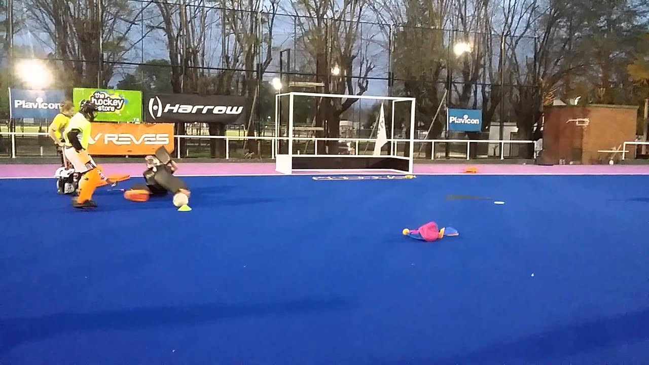 Entrenamiento arqueros hockey