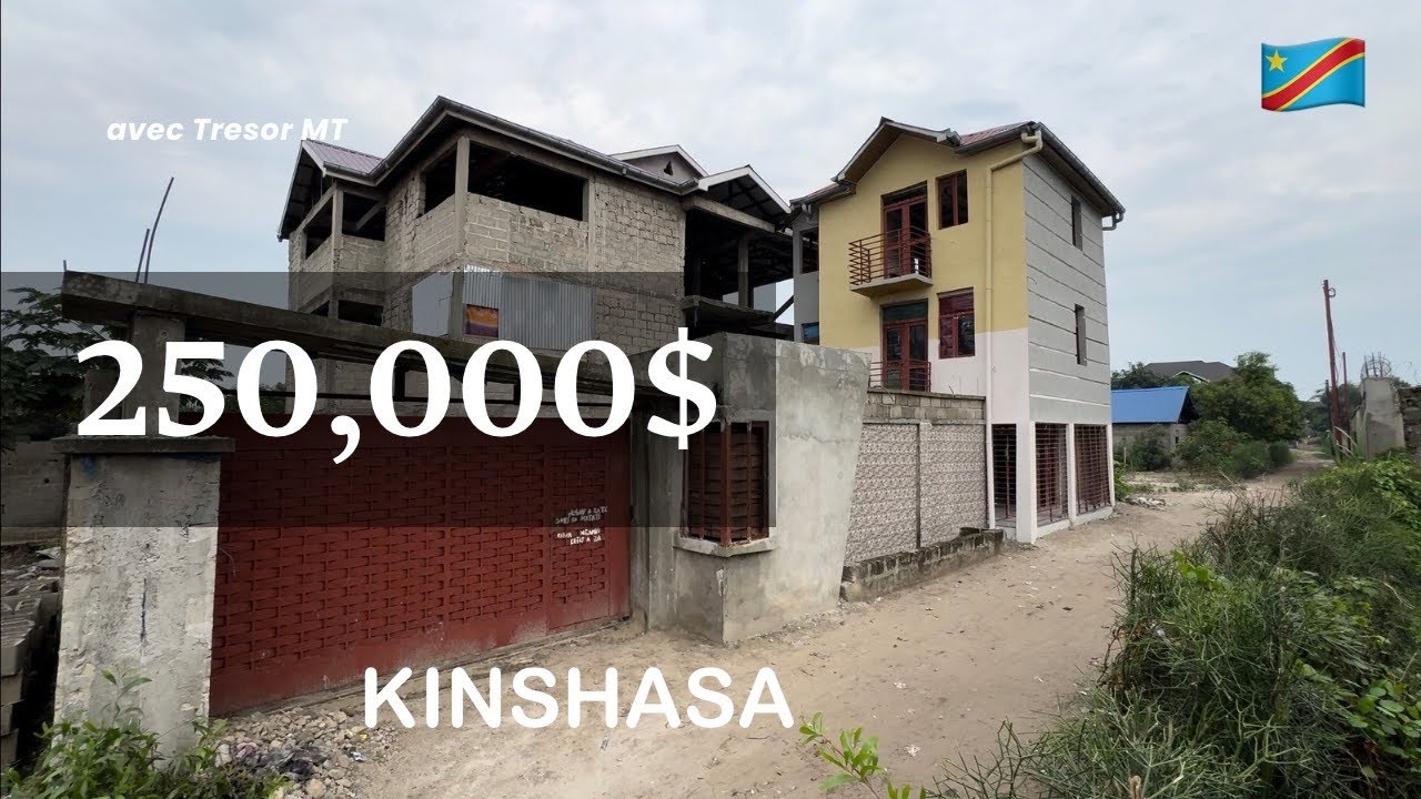 Parcelle à VENDRE à Kinshasa avec deux bâtiments déjà dans la commune de Nsele