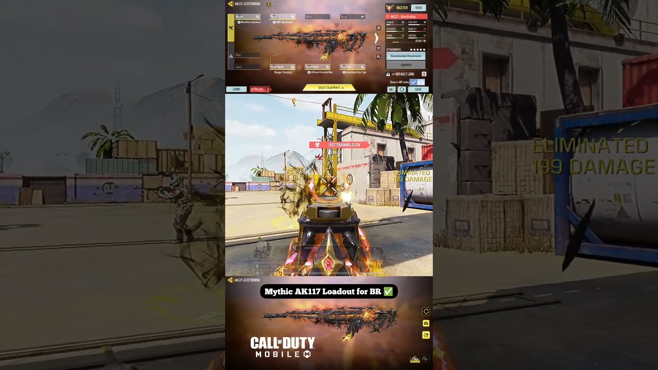 Best Mythic AK117 [Grimm Ending] Loadout for BR | Best Assault Rifle Attachments Gunsmith COD Mobile