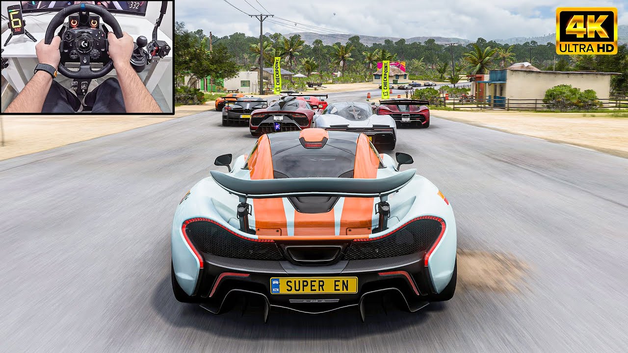 McLaren P1 VS Hypercars - Forza Horizon 5 | Logitech G923 Steering Wheel