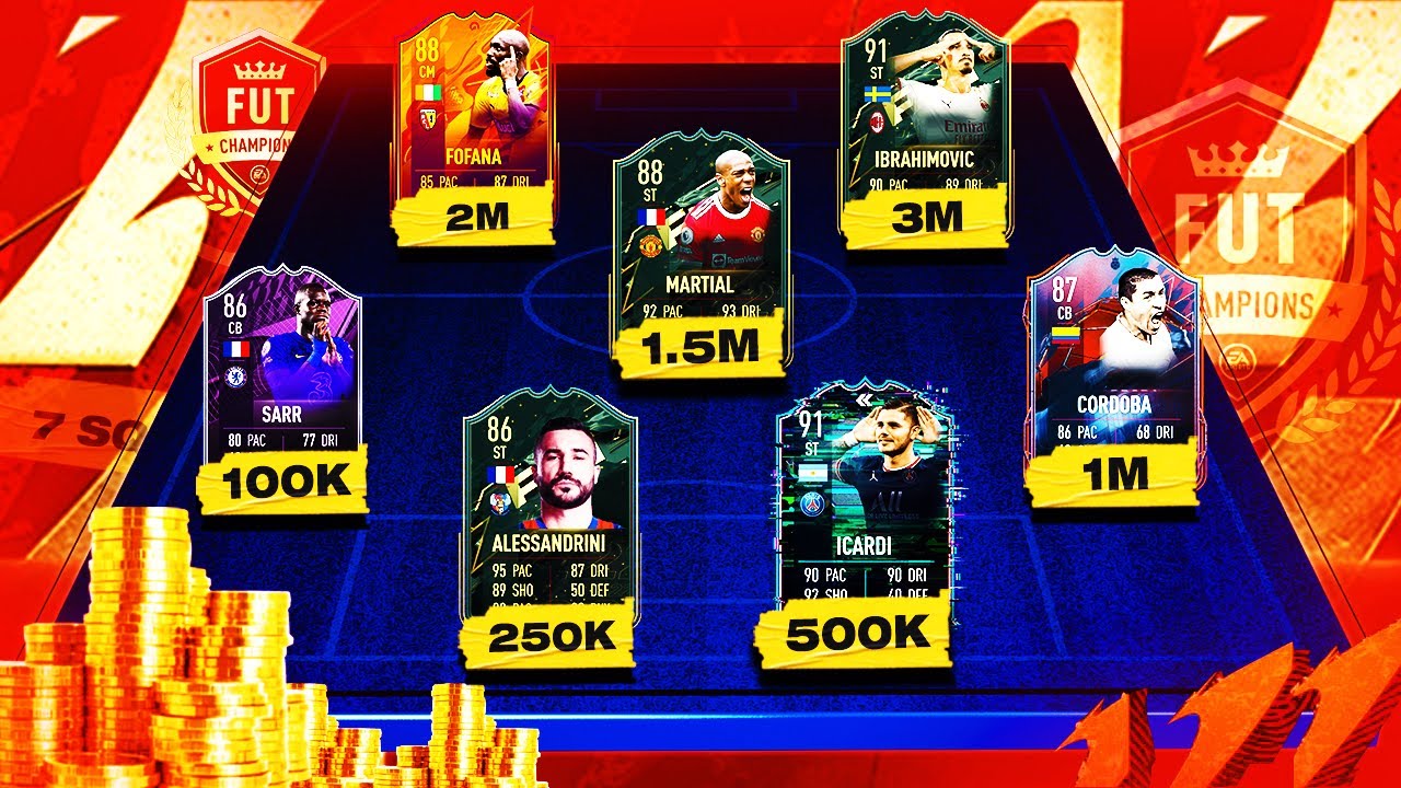 FIFA 22 ALL BEST FUT CHAMPS TEAMS! 100K, 250K, 500K, 1M, 1.5M, 2M, 3M HYBRID SQUAD BUILDER