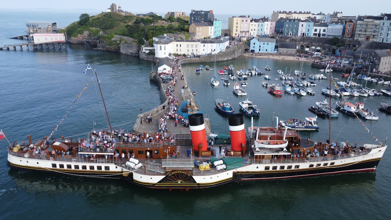 30 Years Special, Paddle Steamer Waverley Departing Tenby Harbour 17/06/2023