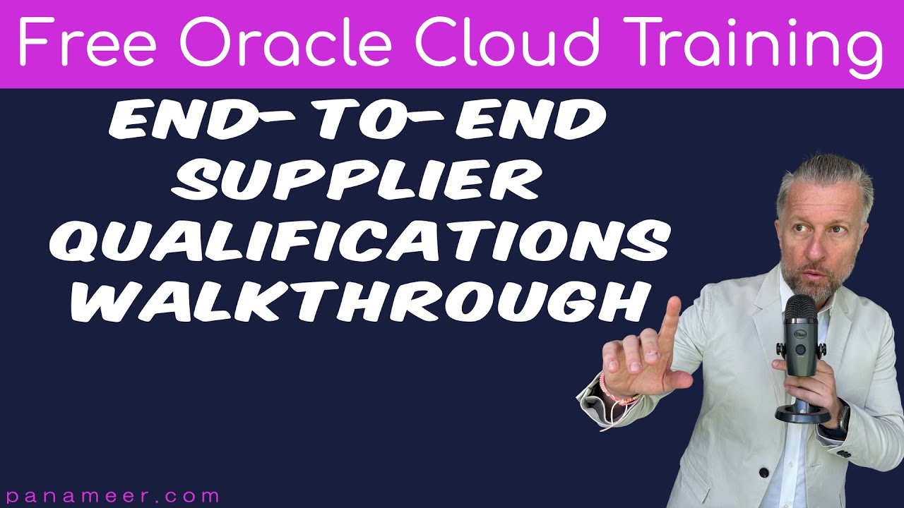 How to Create a Supplier Qualification Initiative | Oracle Cloud End-User Training | 2023 | Panameer
