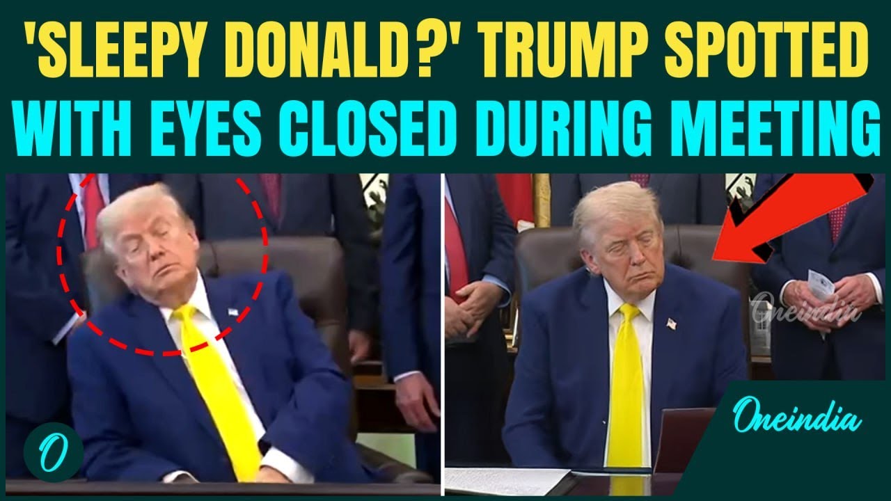 Iran Mocks Trump Over Viral Sleeping Video at Oval Office, Sparks &lsquo;Sleepy Trump&rsquo; Meme Wave Online