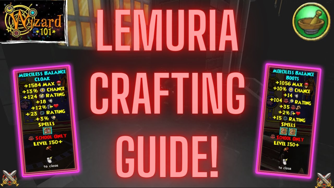 Wizard101: Lemuria Crafting Guide!