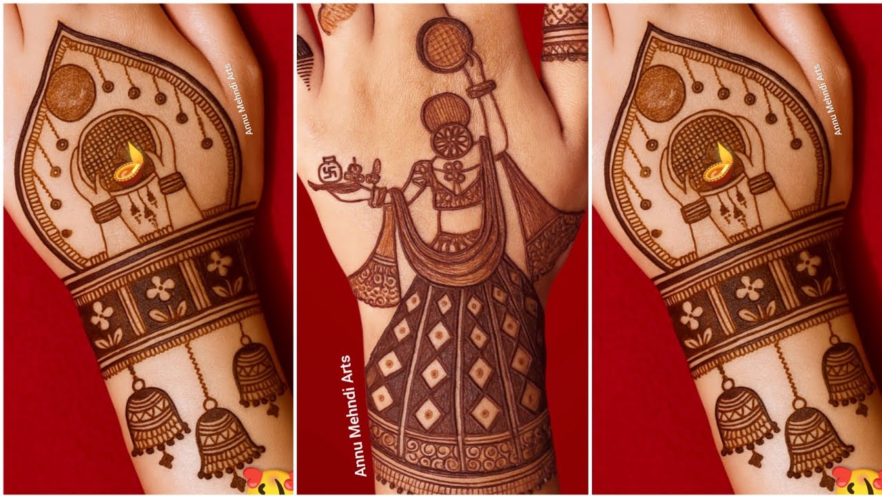 Karwa Chauth Special Mehndi Design |  Simple Karva chauth ki mehandi design | करवा चौथ मेहंदी  