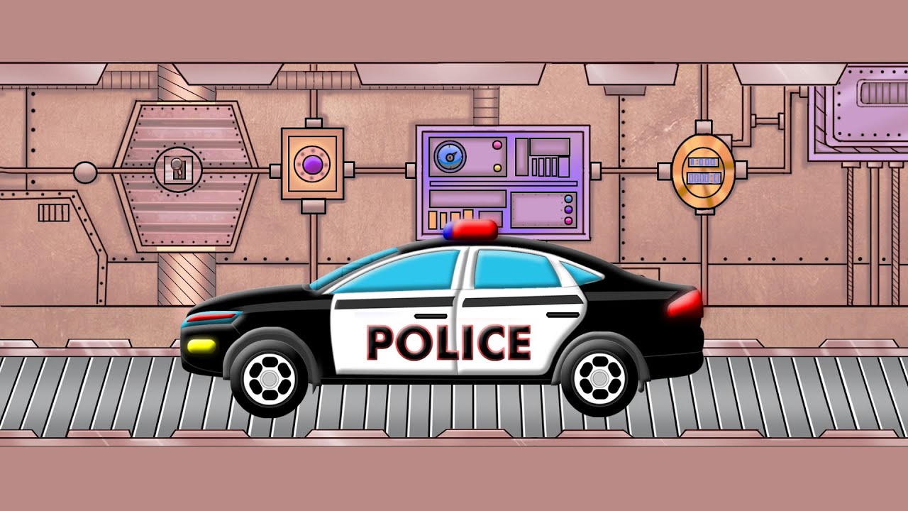 Toy Factory Police Car | Kids videos | Games for children