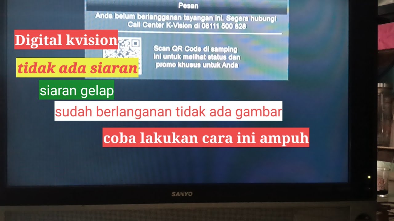 Cara mencari siaran digital kvision tidak ada siaran /gelap blank
