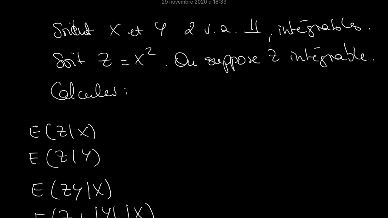 Quelques propri&eacute;t&eacute;s de l&rsquo;esp&eacute;rance conditionnelle
