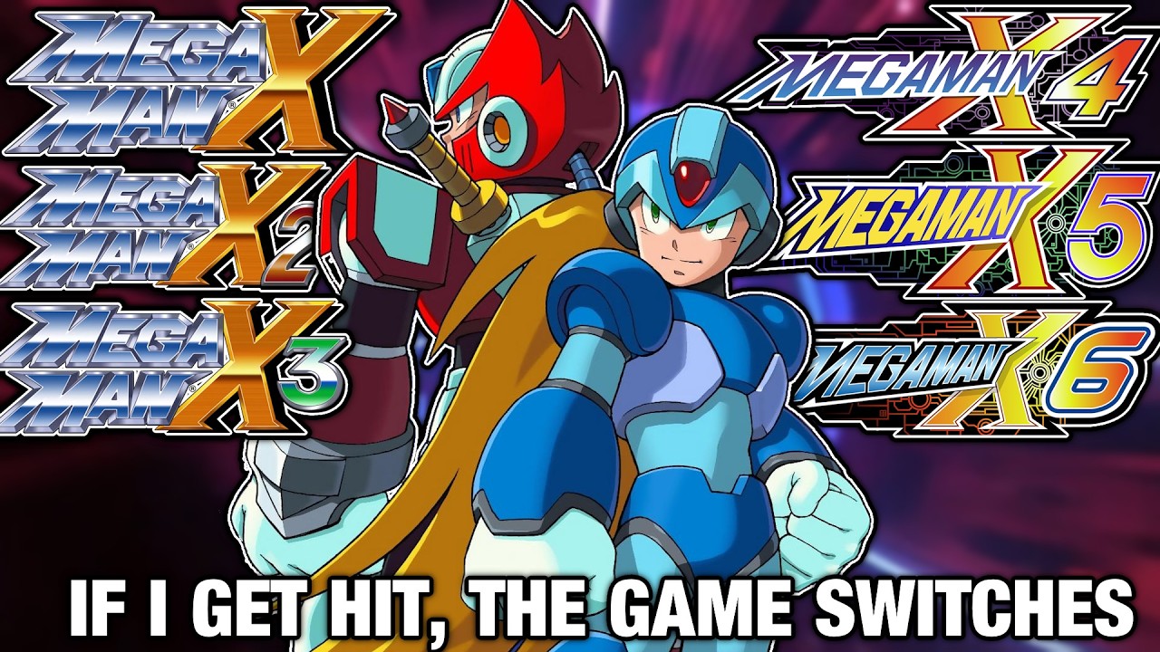 Mega Man X1 - X6 Challenge Stream | If I Get Hit The Game Switches