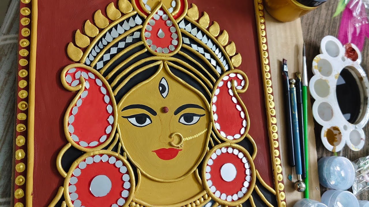 Durga Mata Lippon Art 🙏✨..ದುರ್ಗಾ ಮಾತೆ ಲಿಪ್ಪನ್ ಆರ್ಟ್ 🙏✨