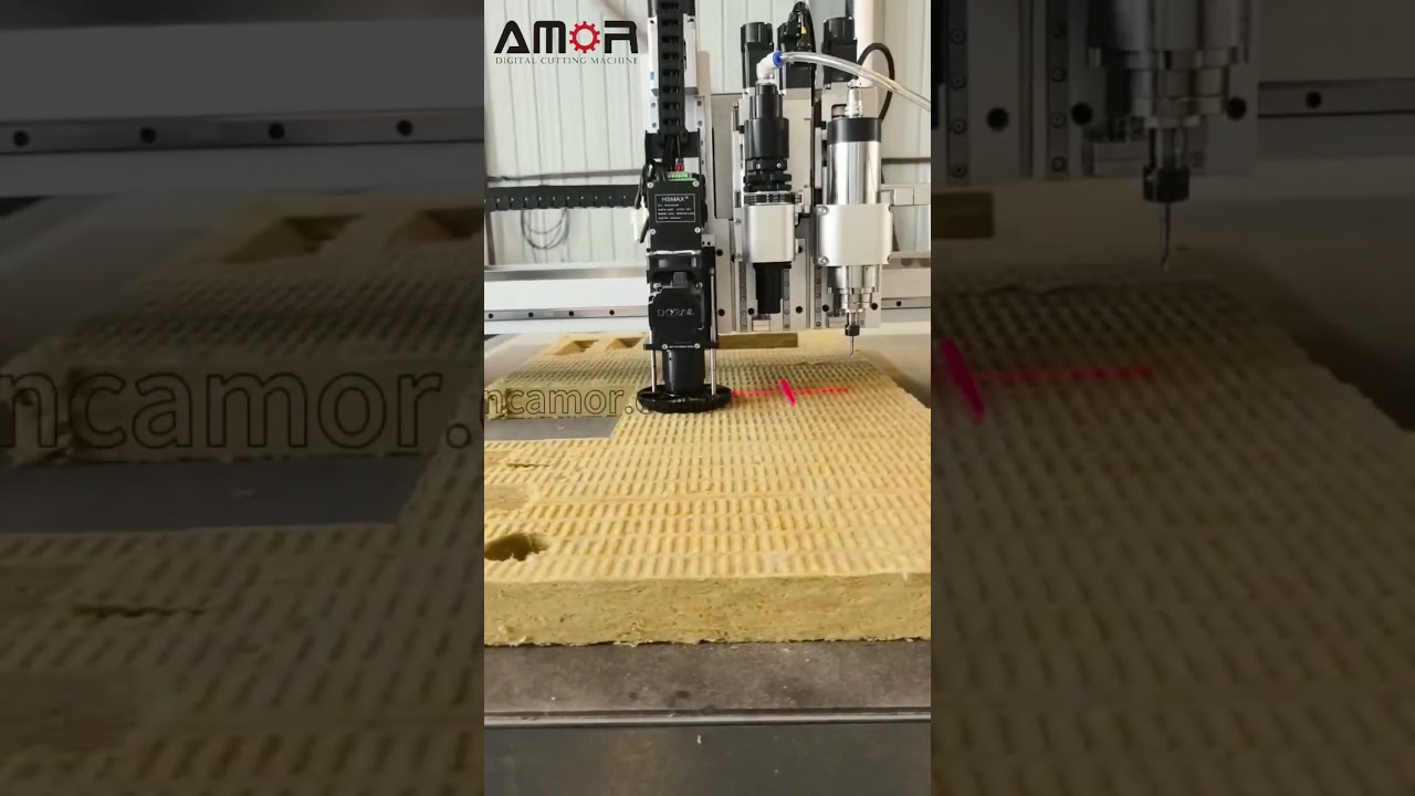 Rock wool board cutting with 400W high power electric tool|cnc oscillating  machine
