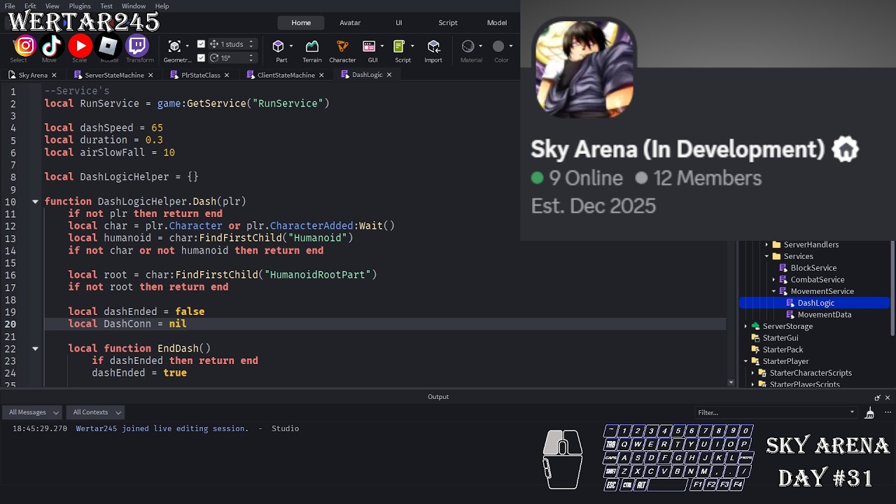 LIVE🔴Sky Arena Day #31 Roblox DevLog🔴