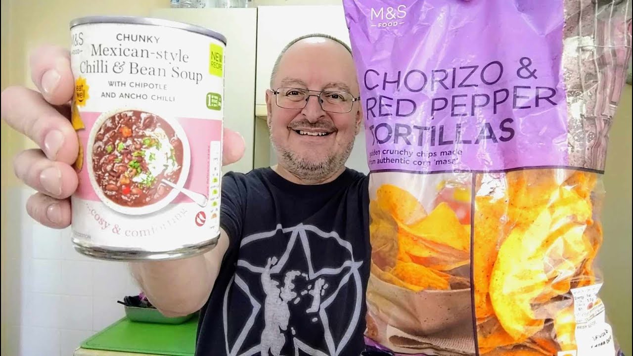 M&S Mexican Style Chilli & Bean Soup And Chorizo & Red Pepper Tortillas ~ Food Review