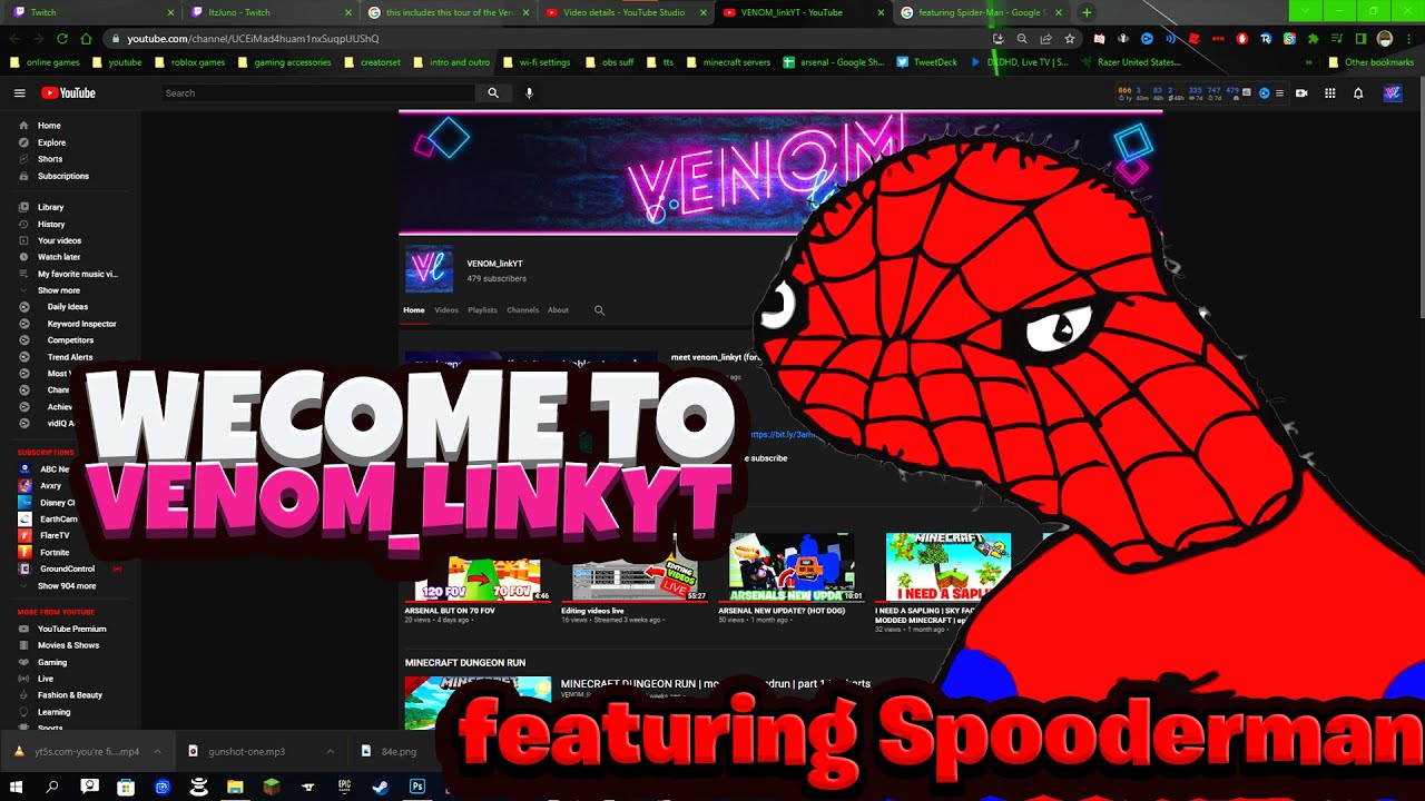 Welcome to the VENOM_linkYT YouTube channel (featuring Spooderman)