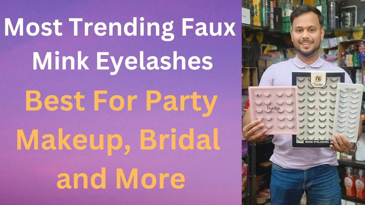 Affordable Faux Mink Eyelashes | Mink Eyelashes For Bridal, Party Makeup | Real Hair Eyelashes