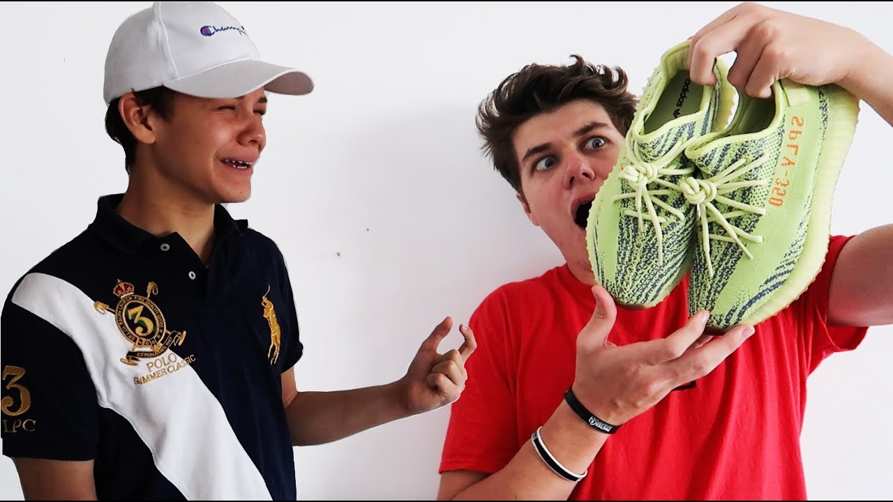 STOLEN YEEZY'S PRANK ON BROTHER! **HE CRIED**