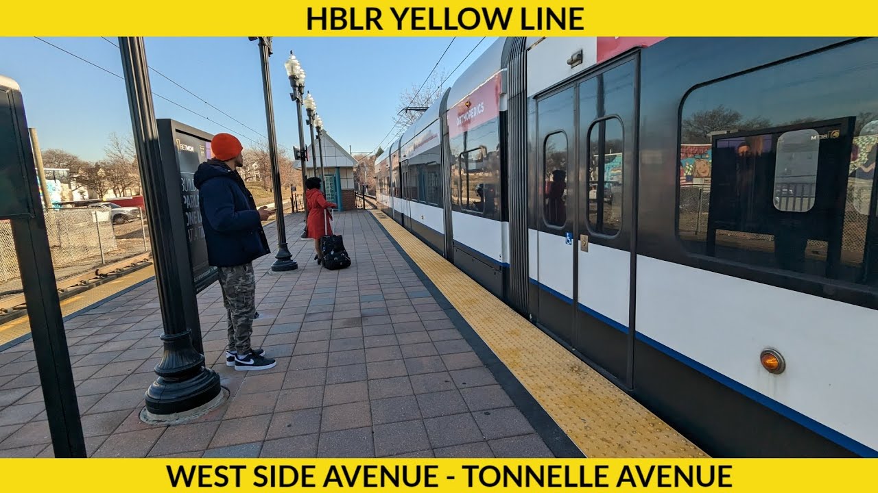 On Board Yellow Line Hudson Bergen Light Rail (West Side Avenue - Tonnelle Avenue) (12/30/2022)