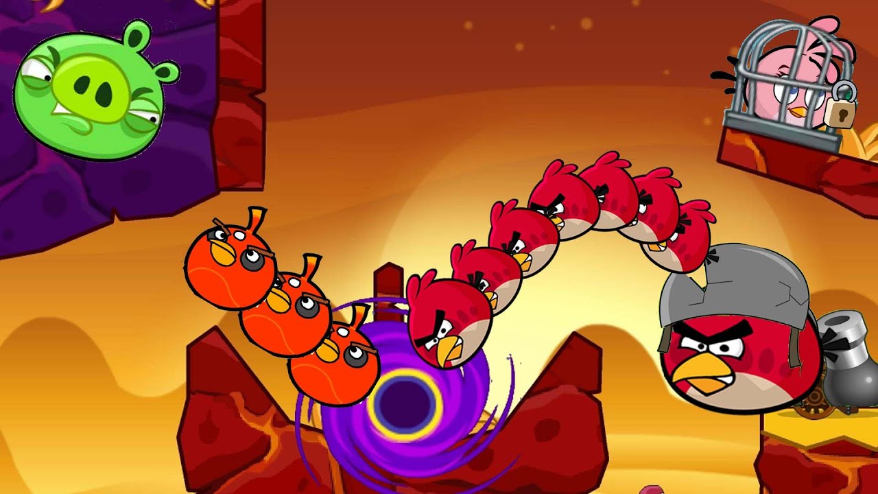 Angry Birds Cannon Collection 3 - BREAK THE STONE TO HIT THE PIGGIES BY SHOOTING BOMBER BIRD!