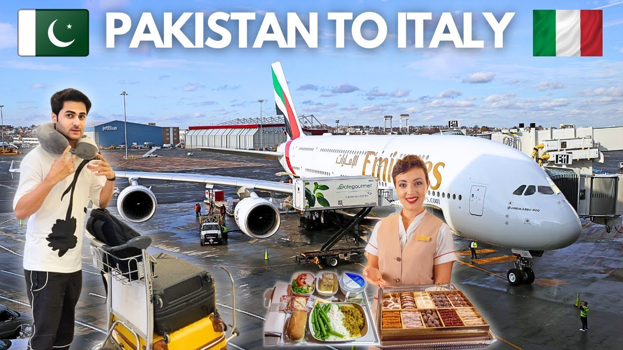 FLYING EMIRATES A380 | WORLD'S LARGEST AIRCRAFT | PAKISTAN TO ITALY | DUTYFREE APPLE WATCH ✈️
