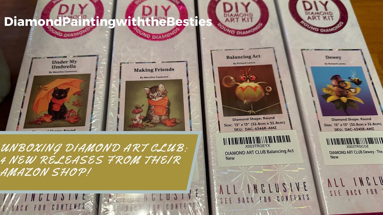 Unboxing Diamond Art Club: 4 New Releases From Their Amazon Shop!