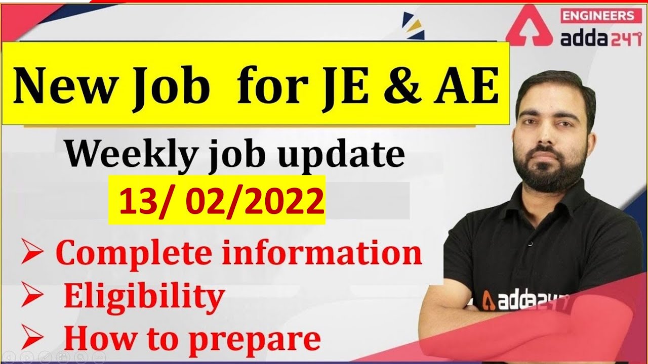 Latest AE/ JE 2022  weekly job update by Rk sir / Complete information