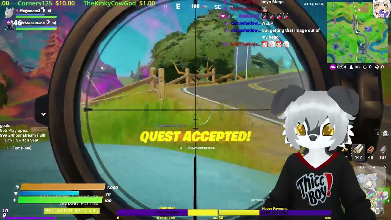 Fortnite but its a dude in a Caf&eacute; maid outfit.
