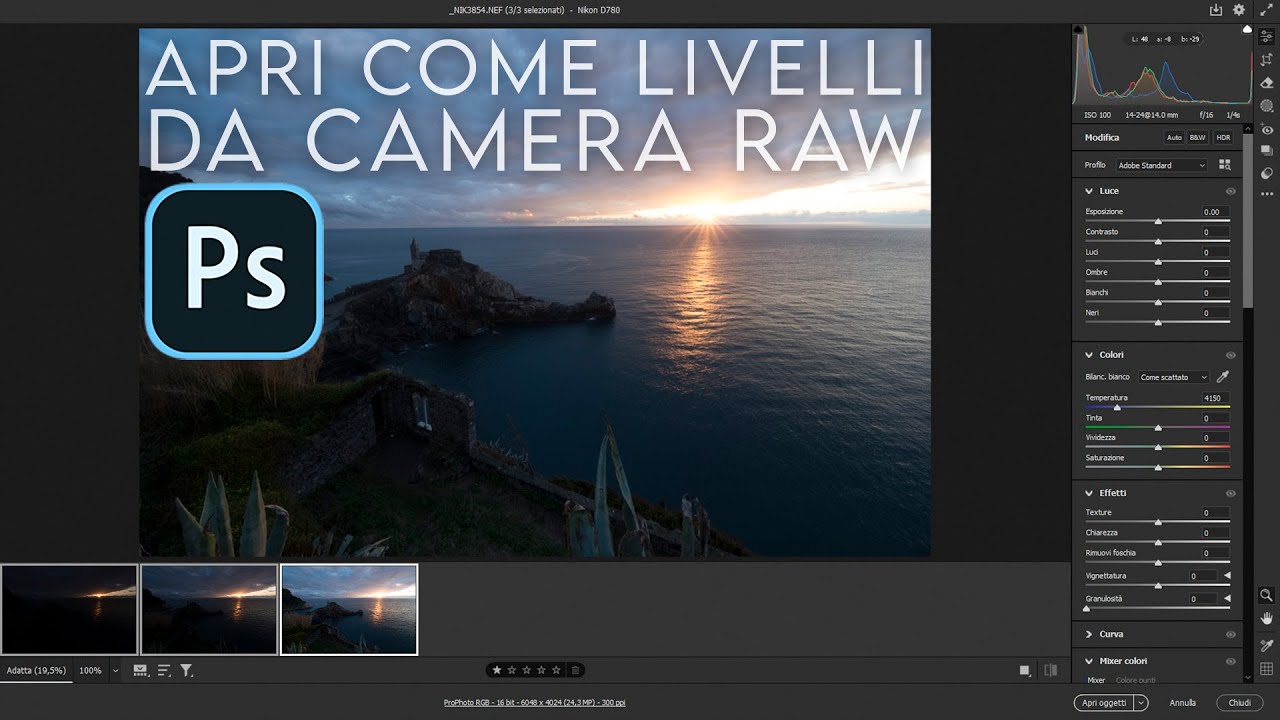 Come aprire foto come LIVELLI da CAMERA RAW | Tutorial Photoshop