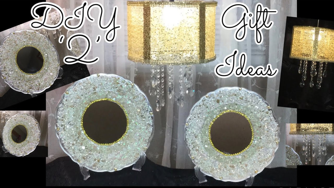 Dollar Tree DIY / Manualidades / 2’ Glam Gift Ideas / Crushed Glass / Wall Decor / Chandelier 2019