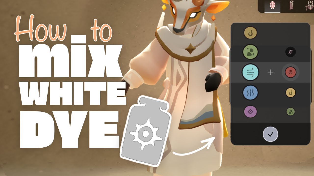 How to MAKE White Dye WITHOUT ANY WHITE! 🤍 | Tutorial & Tips! ☁️| Sky: Cotl Season of Radiance! 🎨