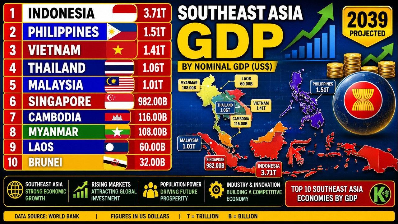 TOP 10 LARGEST ECONOMIES IN SOUTHEAST ASIA