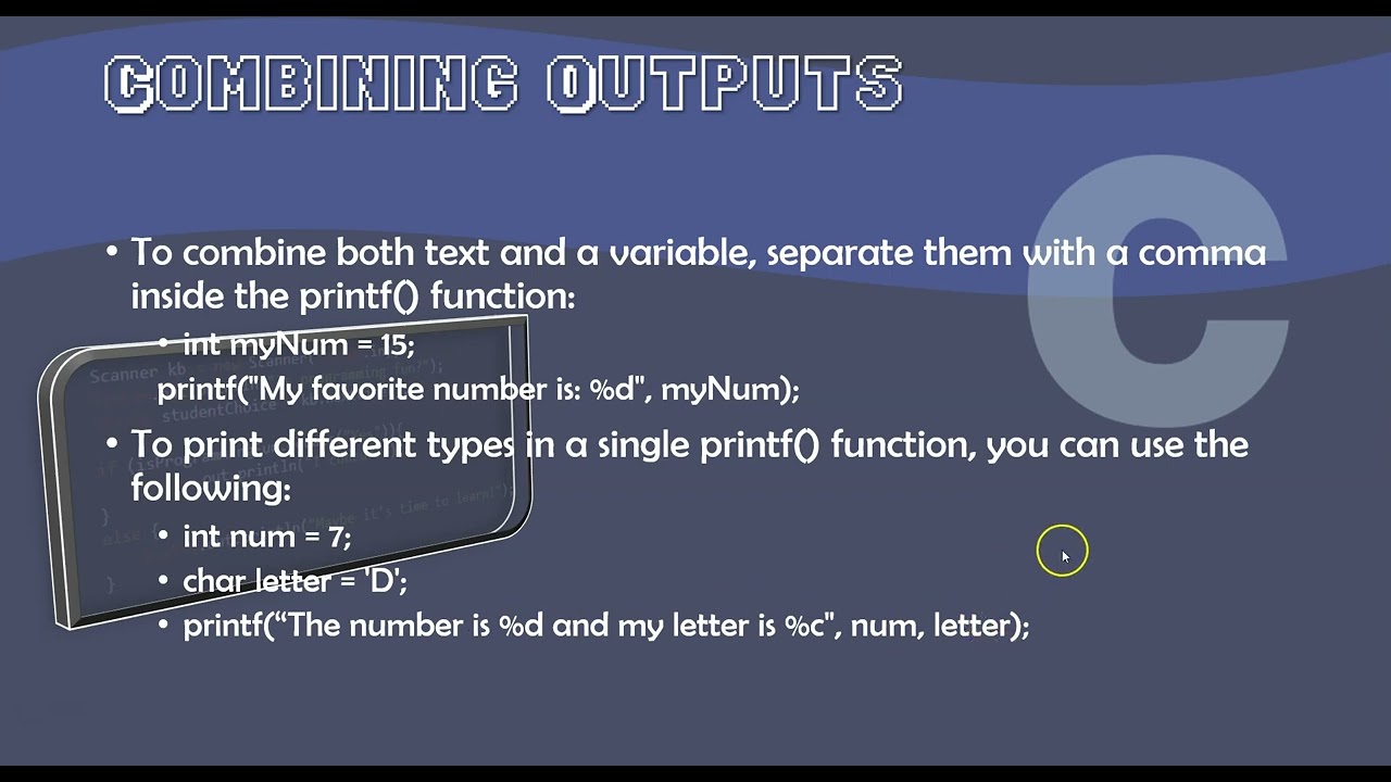 4.1 Variables in C