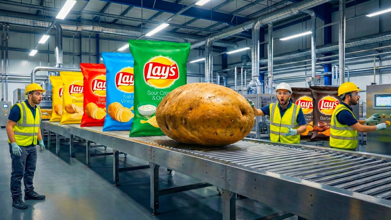 Inside a Modern Potato Chips Factory | How Lay’s Chips Are Made Step by Step