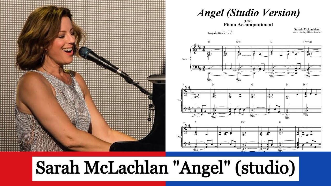 Angel - Sarah McLachlan (studio version piano acc. + lead sheet)