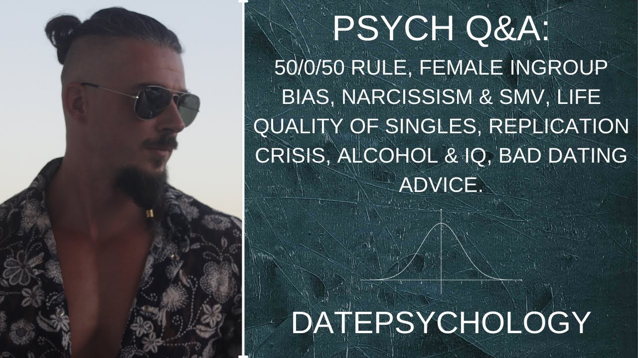 Psychology Q&A - heritability, female in-group bias, narcissism & SMV, single men, alcohol & IQ