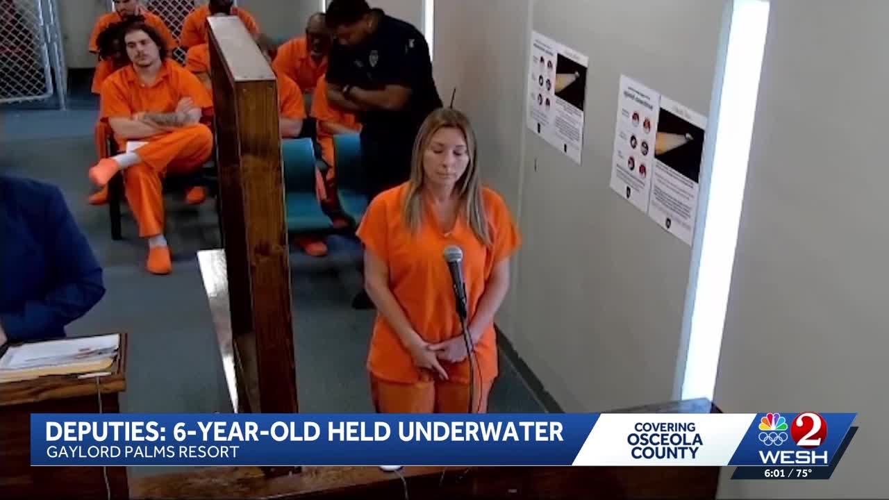 Woman arrested after holding child underwater at Kissimmee hotel pool, deputies say